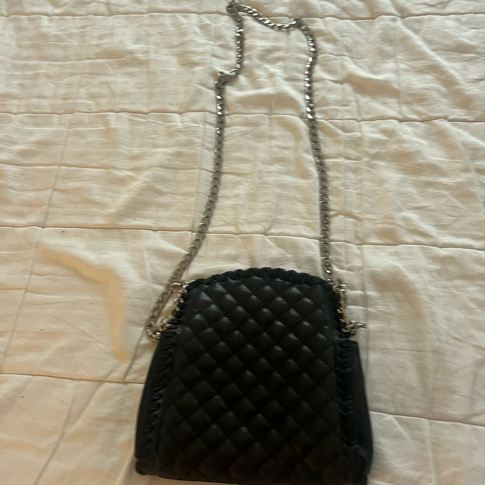 Black Quilted Chain Shoulder Bag